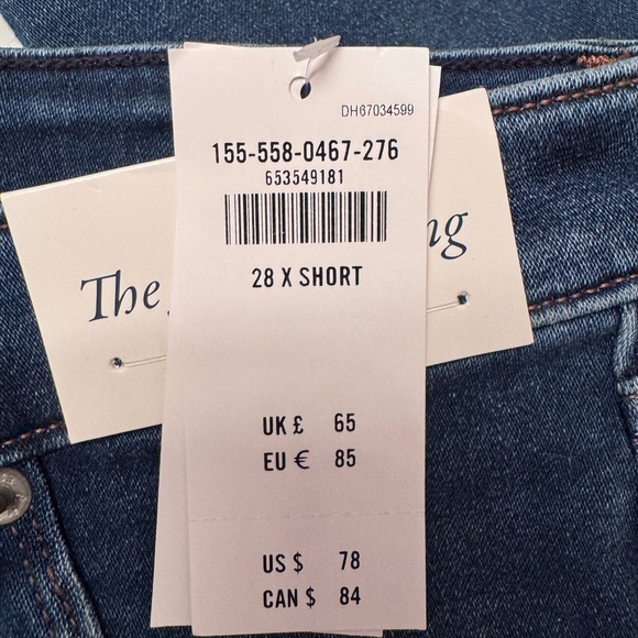ABERCROMBIE MEDIUM DARK WASH THE JEAN LEGGING SIZE 28 6XS EXTRA SHORT 24.25” - Picture 4 of 5